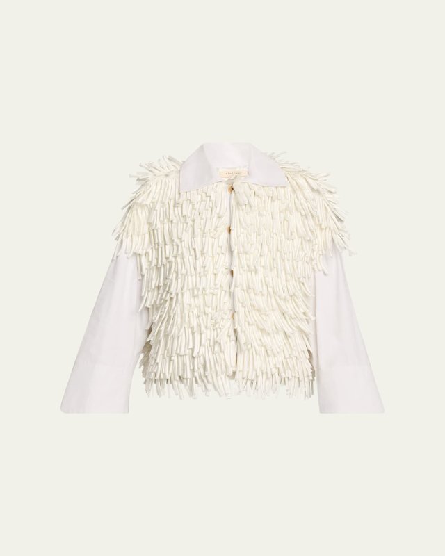 Penlyne Rolled Fringe Wool Jacket